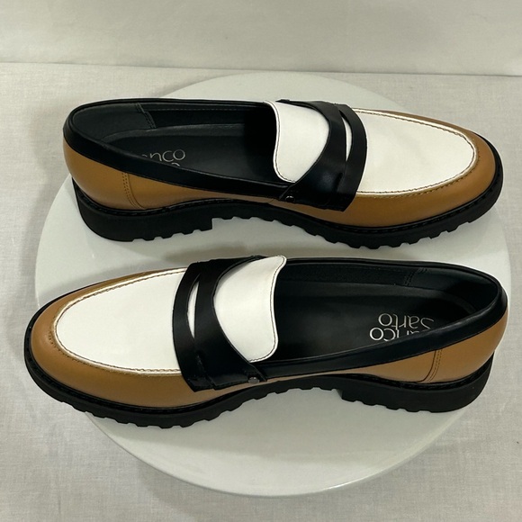 Franco Sarto - Women’s Loafers in Black, White, and Tan - Picture 8 of 15
